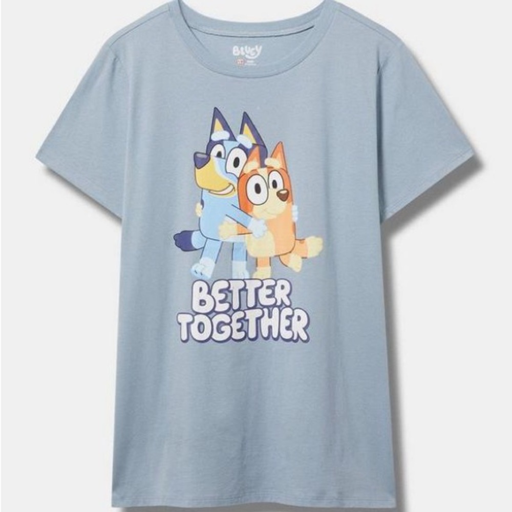TORRID BLUEY BETTER TOGETHER CREW COTTON T-SHIRT - SOLD OUT!! - NWT SIZE 5 (28)